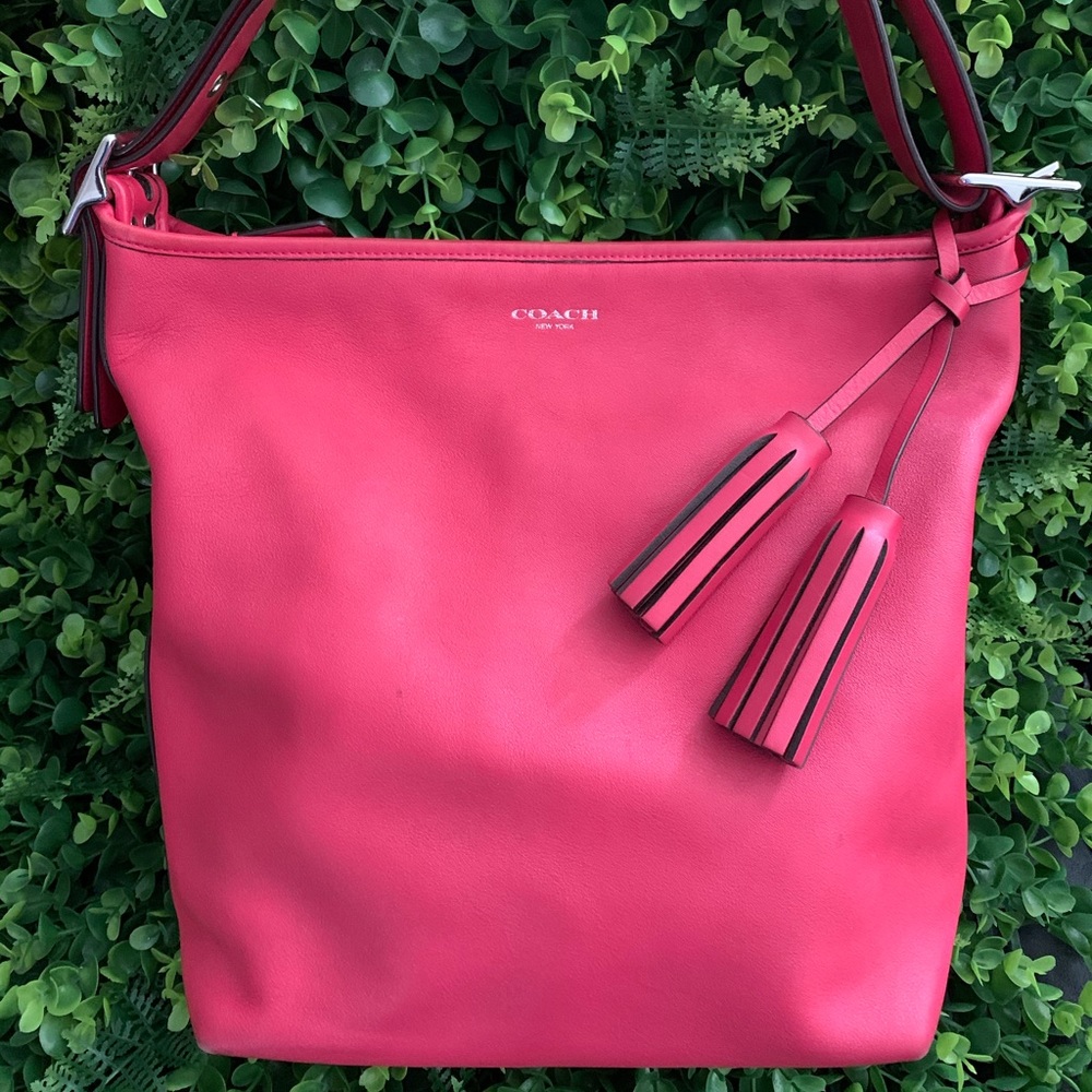 Pre-owned✨ Coach Legacy Leather Duffle Coral Pink